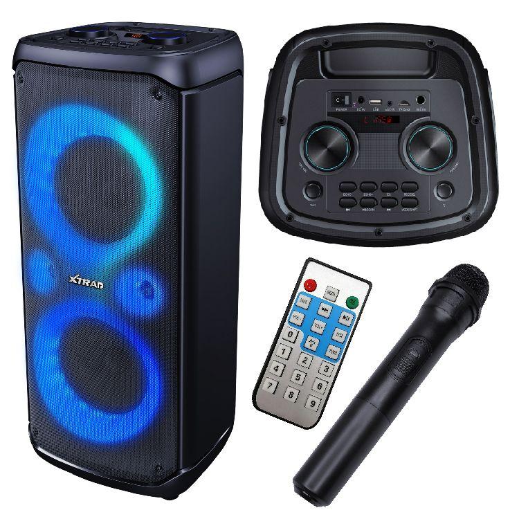 Caixa De Som Blueconnect c Led Microfone s Fio 600 W XDG3200