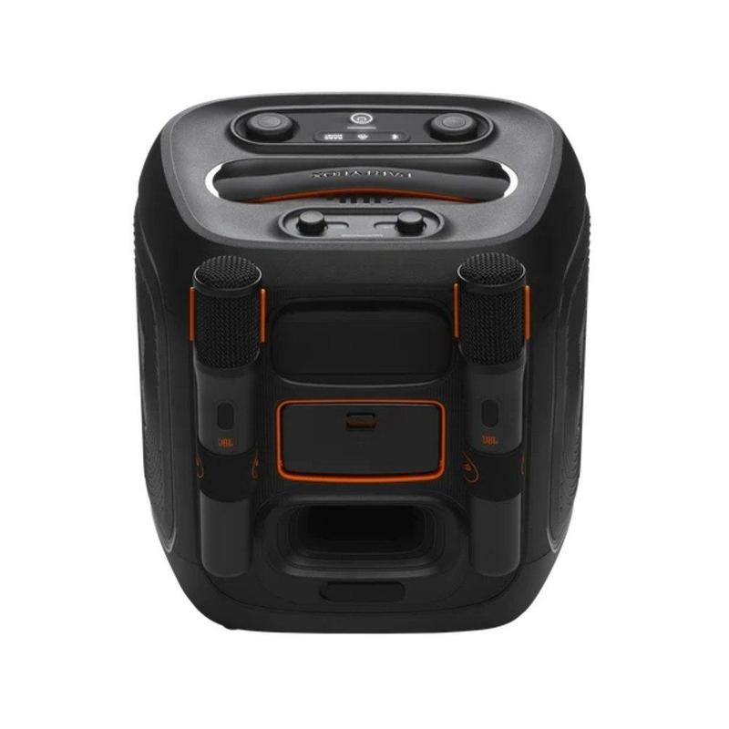 Caixa de Som JBL Partybox Encore 2, Bluetooth, 100W RMS, com 2 Microfones Sem Fio, À Prova de Respingos, Preto - JBLPBENCORE22MICBR