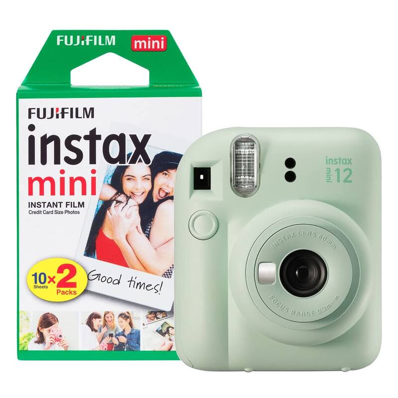 Cámara Instax Mini 12 Instantánea Fujifilm con Paquete de 20 Láminas de Película