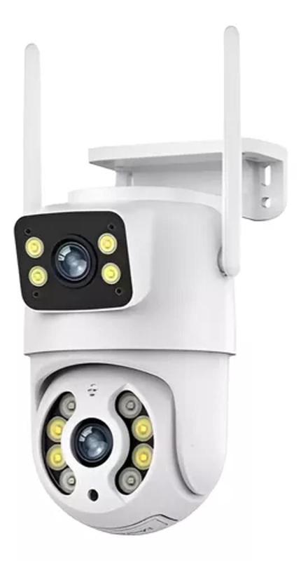 Camera 5G Externa Duas Lente Ip A Prova D'água Wifi Dupla C/ Visao Noturna