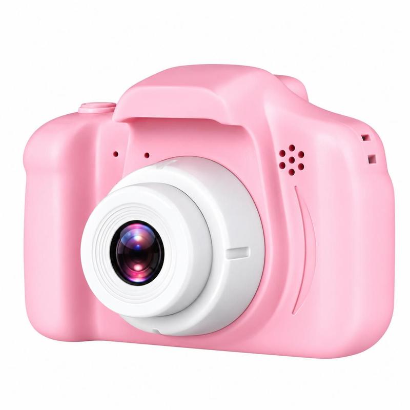 Câmera Digital Infantil Rosa Fotos Vídeos Tela LCD Microfone Recarregável