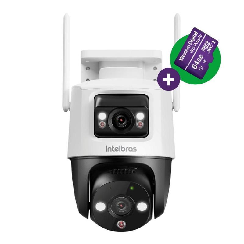 Câmera Externa iM9+ com Duas Lentes Visão Noturna e MicroSD 64GB Intelbras