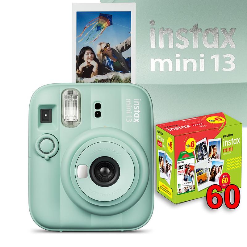 Câmera FujiFilm Instax Mini 13 Verde com filme 60 Poses