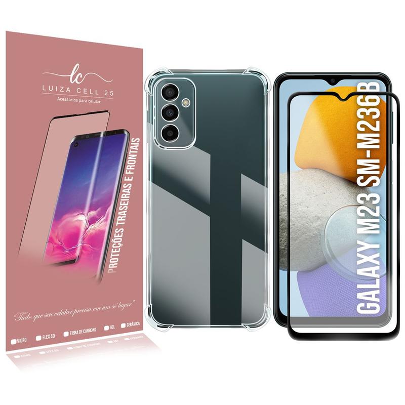Capa Anti Impacto + Película Full 3d Compativel Galaxy M23 M236 6.6 - Luiza Cell25