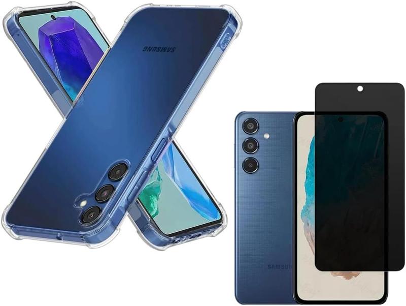 Capa Capinha Anti Impacto e Película Premium Privacidade Compatível Com Samsung Galaxy M35 5G