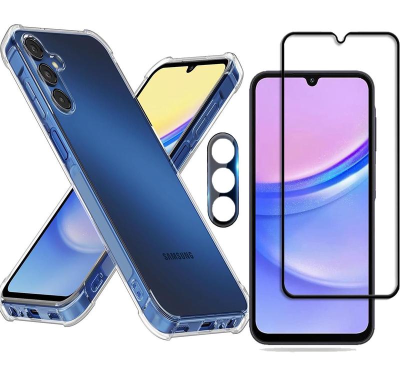 Capa Capinha Anti Queda Para Samsung Galaxy A15 + Película 3d + Pl Camera