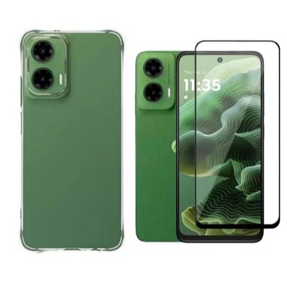 Capa Capinha Case Proteção Anti Impacto Motorola Moto E15 Pelicula Vidro 3d Anti Spy