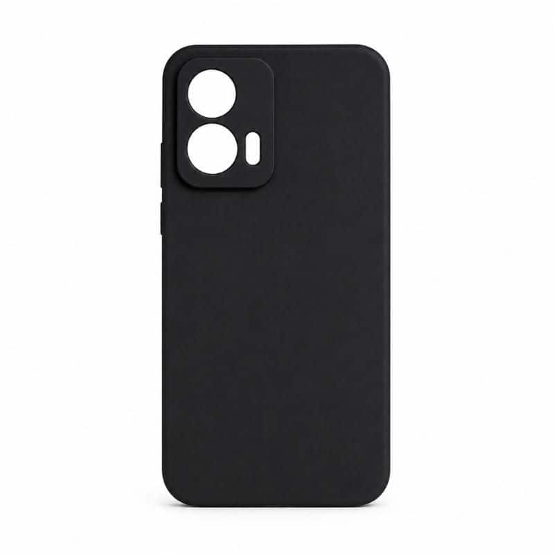 Capa Capinha Compatível com Smartphone Motorola Moto G53 5G Silicone Aveludado Premium Antichoque COR:PRETO