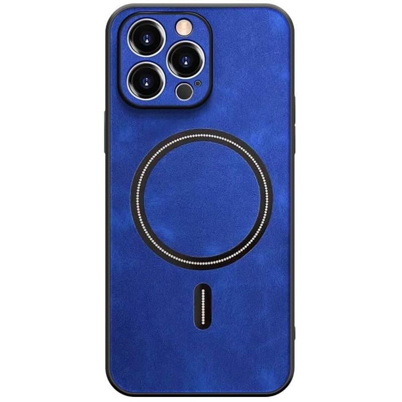 Capa capinha Protetora em tecido macio e silicone compatível com a tecnologia Magsafe Para o iPhone 15 / 15 Pro / 15 Pro Max