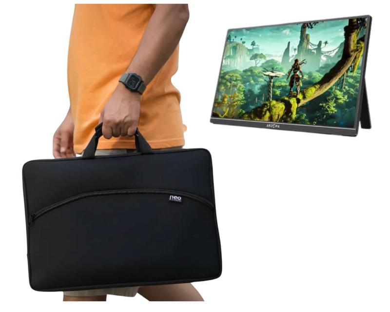 Capa Case Bolsa Protetora Monitor Portátil - 15.6 Polegadas Com Bolso