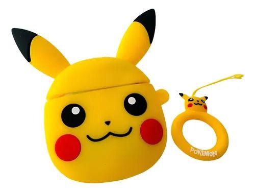 Capa Case Silicone Pikachu Compativel com AirP 1 e 2