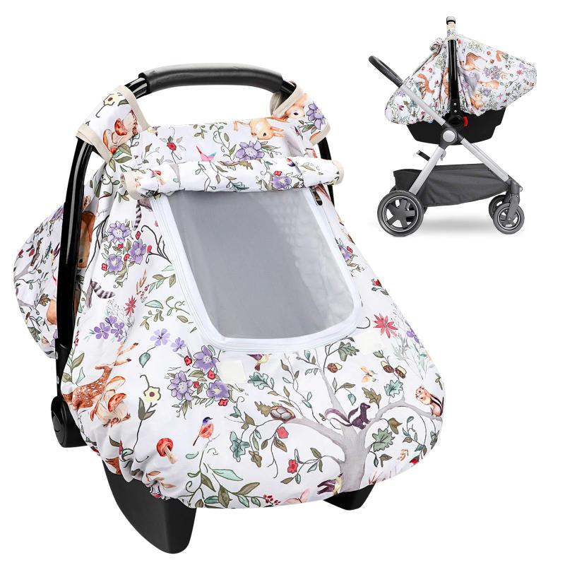 Capa de assento de carro para bebê CARUILI à prova de vento respirável Minky