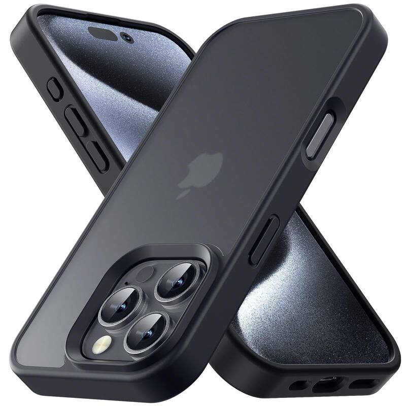 Capa de telefone Yriklso para iPhone 16 Pro preta à prova de choque