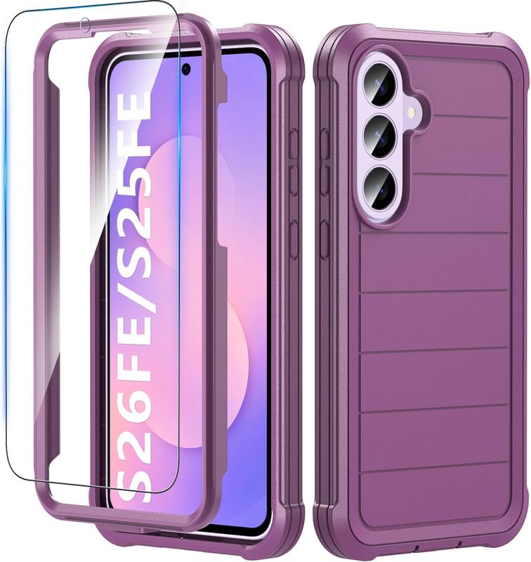 Capa Hensinple para Samsung Galaxy S26 FE/S25 FE Roxa + Protetor de Tela