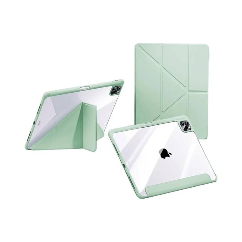 Capa Inteligente De Acrílico Para iPad Air 11 13 M2 M3 pro 10.5 10.2 6/7/8ª 9.7 Mini 6 7 Com Suporte