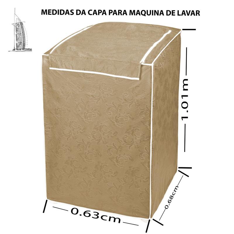 Capa Máquina De Lavar 10KG a 12kg Brastemp Electrolux Impermeável Com Zíper