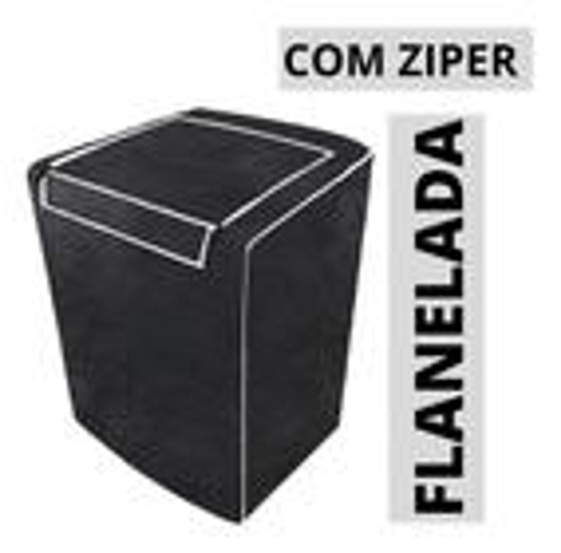 Capa maquina de lavar brastemp eletrolux e consul 12gk 13kg 14 kg 15 kg - vida pratika cor preta