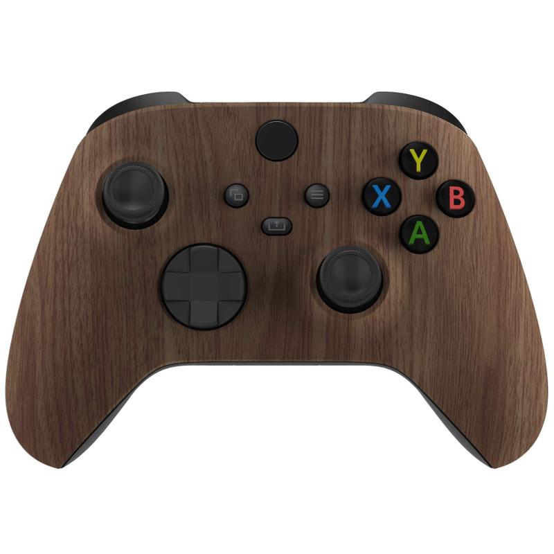 Capa personalizada ExtremeRate para controles Xbox Series X e S - Revitalize seu controle - Capa de reposição de grão de madeira Capa frontal para controle Core sem fio controle não incluído