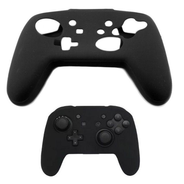 Capa Protetora Silicone Para Controle Nintendo Switch Pro Preto