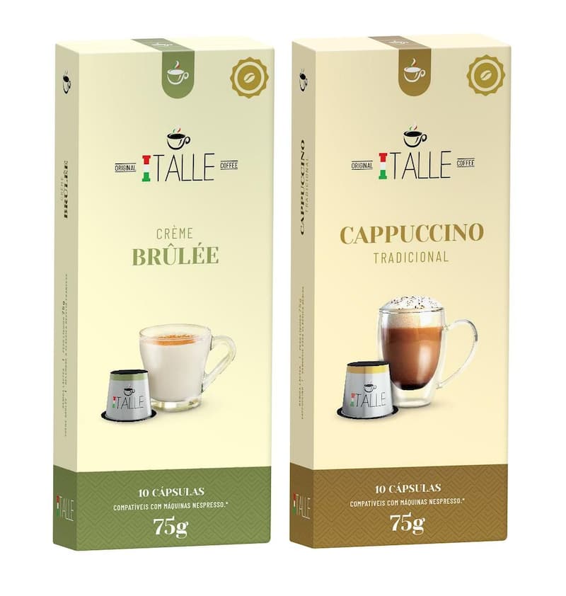 Capsula Nespresso Cappuccino Creme Brulee Café Italle 20 Und