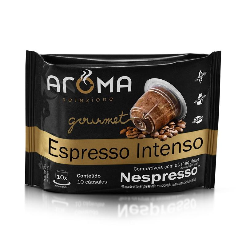 Cápsulas de Café Espresso Intenso Aroma - Compatíveis com Nespresso - 10 un