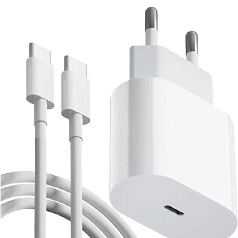Carregador Turbo Fonte 30w Usbc Cabo Compatível iPhone 15 15 plus 15 pro 15 16 max