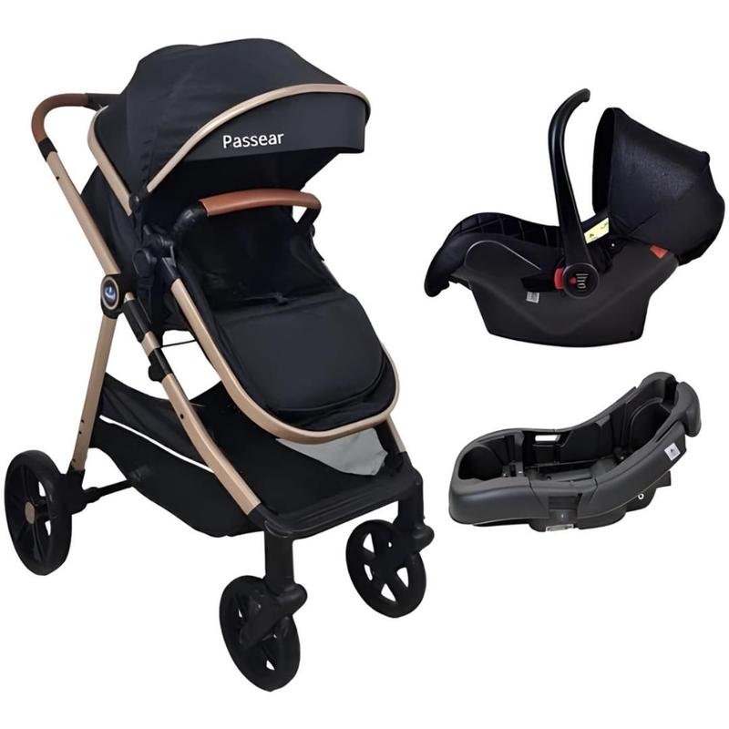 Carrinho de bebe 3 em 1 apolo preto bronze