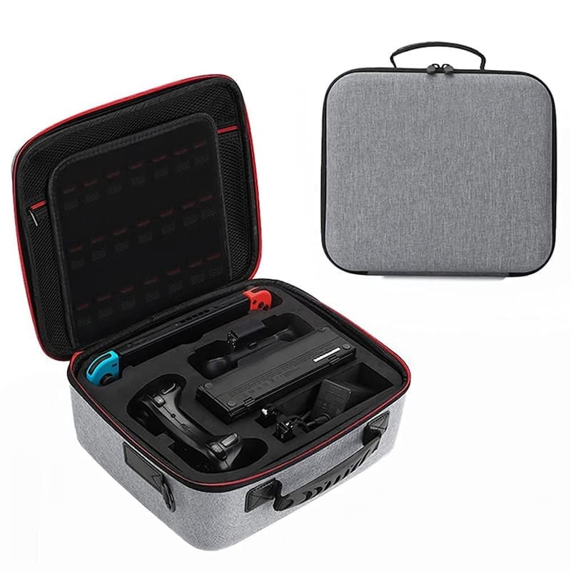 Case Bolsa Estojo De Viagem Capa De Proteção Nintendo Switch e Switch Oled Cinza