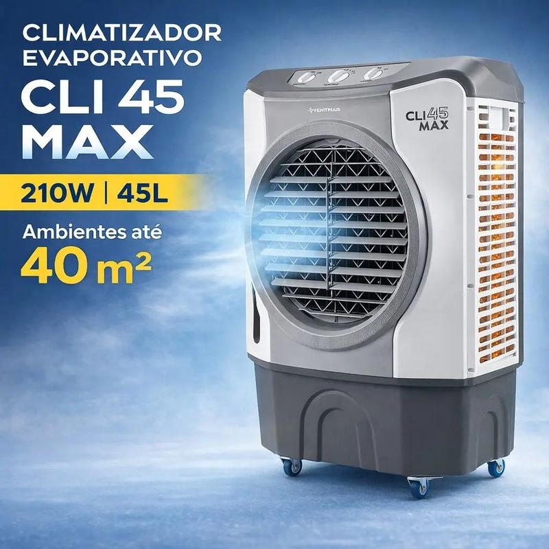 Climatizador de Ar Shaolong Super Turbo 45 220V Branco-Cinza