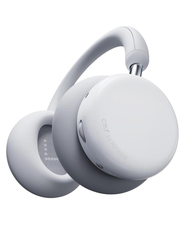 CMF by Nothing Headphone Pro Fones de Ouvido Sem Fio com Cancelamento Ativo de Ruído Bluetooth 5.4 Over Ear, 50H de Reprodução ANC, Controle de Graves e Agudos, Equalizador Personalizado e Áudio Espacial, Hi-Res LDAC, Cinza Claro
