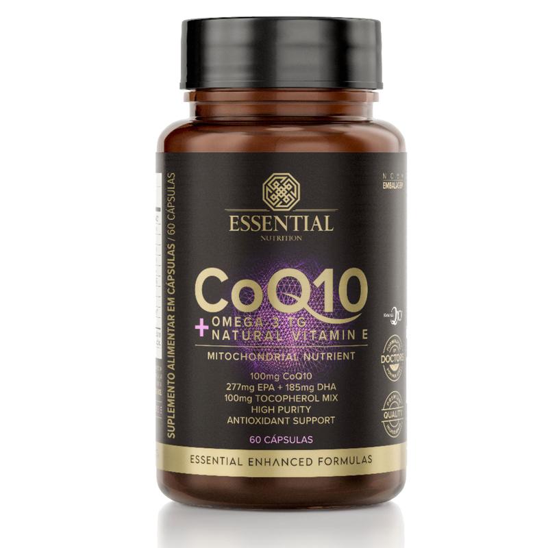 Coenzima Q10 com Ômega 3 TG - 60 Cápsulas - Essential - Essential Nutrition