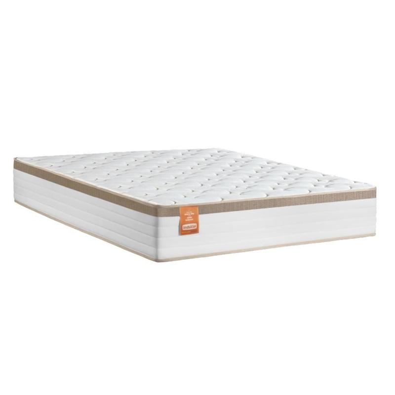 Colchão Casal Molas Ensacadas Real 138X188X27Cm Branco/Bege