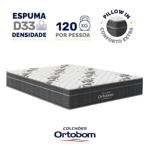 Colchão Queen de Espuma D33 Airtech 100 Ortopillow (158x198x28) Ortobom