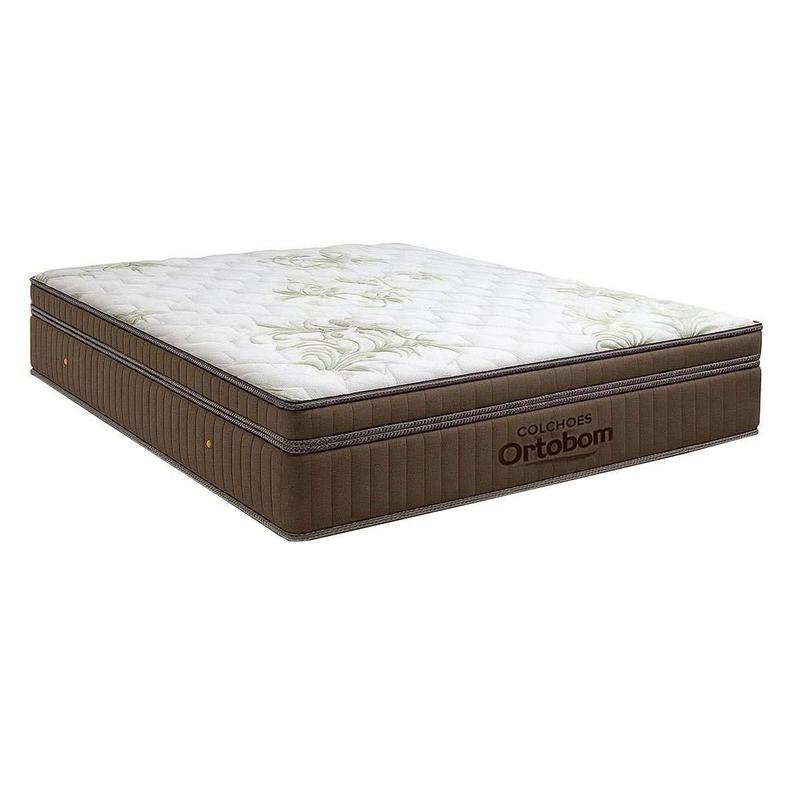 Colchão Queen Espuma Visco Gel Molas Ensacadas SuperPocket Gold Ultra OrtoPillow (158x198x32) - Ortobom