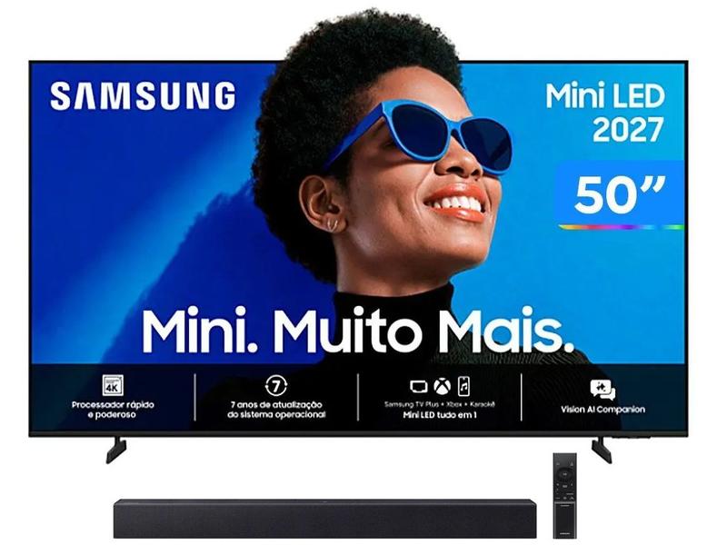 Combo Smart TV 50” Samsung 4K UHD Mini LED