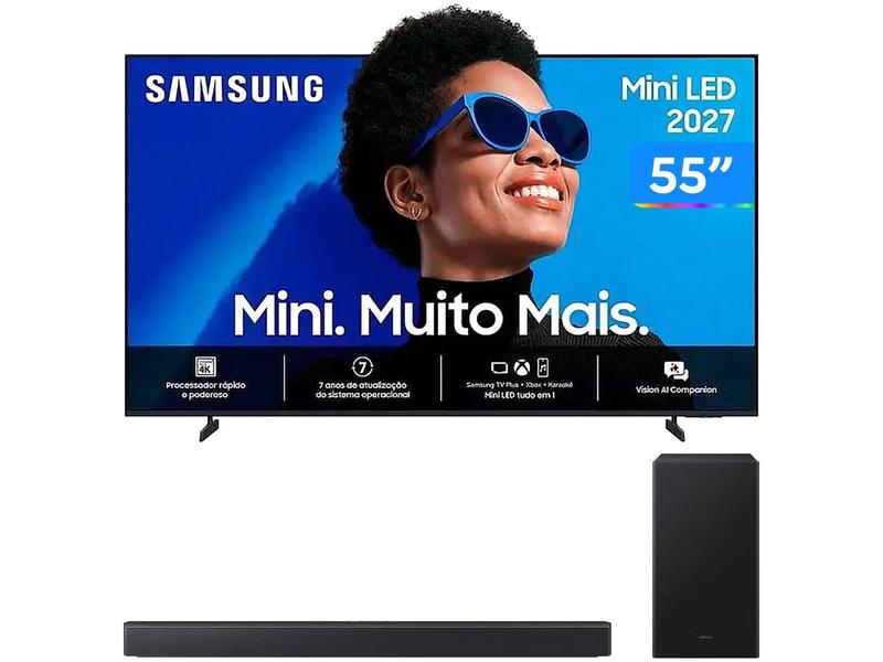 Combo Smart TV 55” Samsung 4K UHD Mini LED