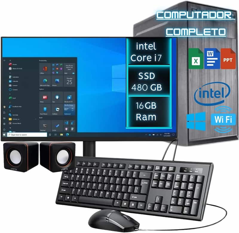 Computador completo Intel core i7 3770, SSD 480GB, 16GB ram,monitor 19 polegadas Dreamcomputers