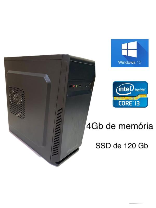 computador cpu core i3+4gb de memoria+ ssd 120gb