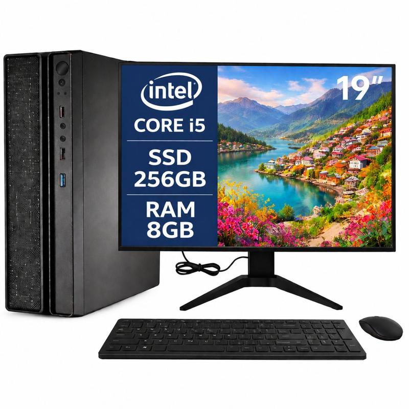 Computador Slim Completo Intel I5 3470 8GB RAM SSD 256GB Windows 11 Pro
