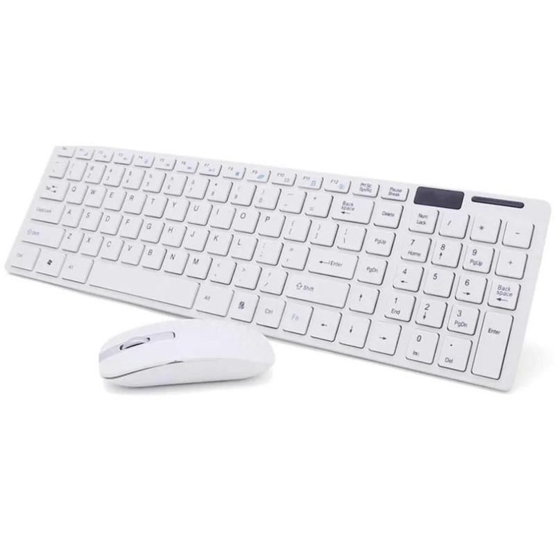 Conexão Silenciosa: Kit Teclado Mouse Sem Fio Slim Wireless Silencioso e Macio - Conecte-se com Estilo
