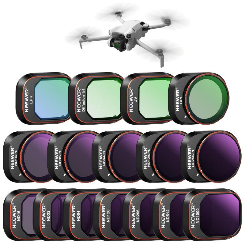 Conjunto de 16 Filtros Neewer ND, CPL & Effect para DJI Mini 4 Pro