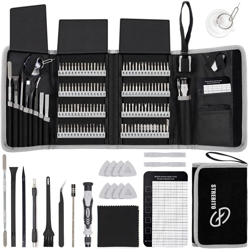 Conjunto de chaves de fenda STREBITO Precision, kit de ferramentas de computador de 142 peças