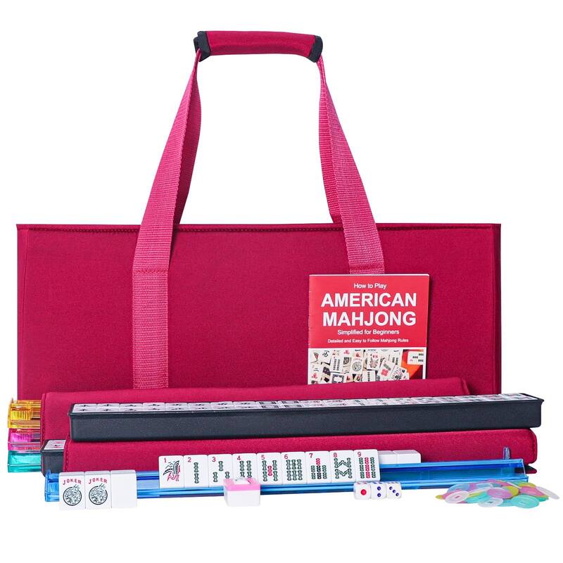 Conjunto de Mahjong americano ZGME 166 Premium White Tiles com bolsa