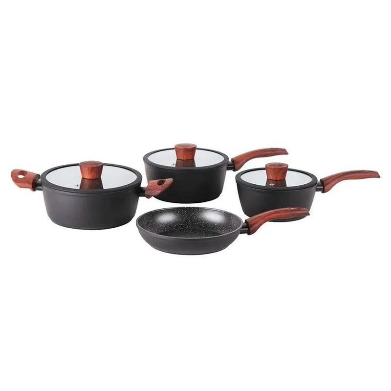 Conjunto de panelas brinox ceramic life sirius preta 4 pecas 4814/102