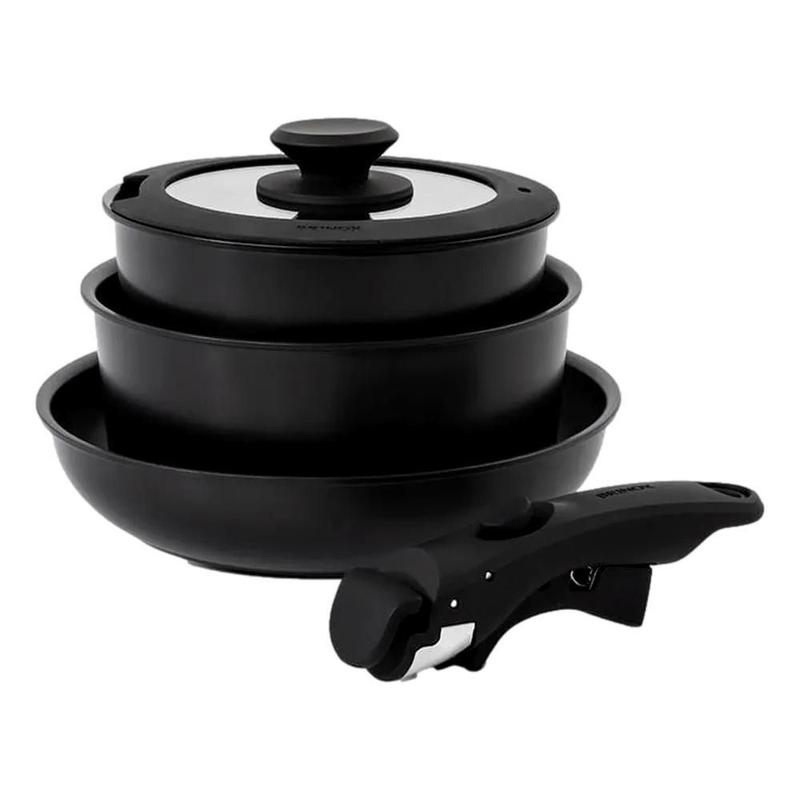 Conjunto panelas brinox 10 peças c.l fit cabo removível 4835/101 cerâmica