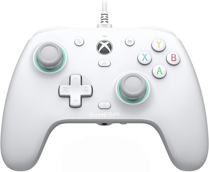 Controlador GameSir G7 SE Plus and Play com joysticks/gatilho Hall Effect, gamepad antiderrapante com fio para Xbox Series XS, Xbox One e Windows 10/11, conector de áudio de 3,5 mm - branco