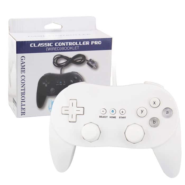Controle Clássico Classic Grip Compatível Com Nintendo Wii e Wii U Branco