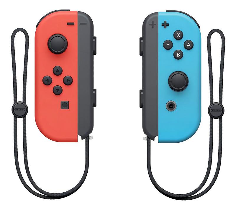 Controle Nintendo Switch JoyCon, Esquerdo e Direito,Versátil, Azul Neon e Vermelho