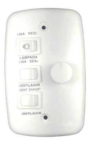 Controle Para Ventilador De Teto 4x2 Bivolt 110v 220v 1 Lâmpada