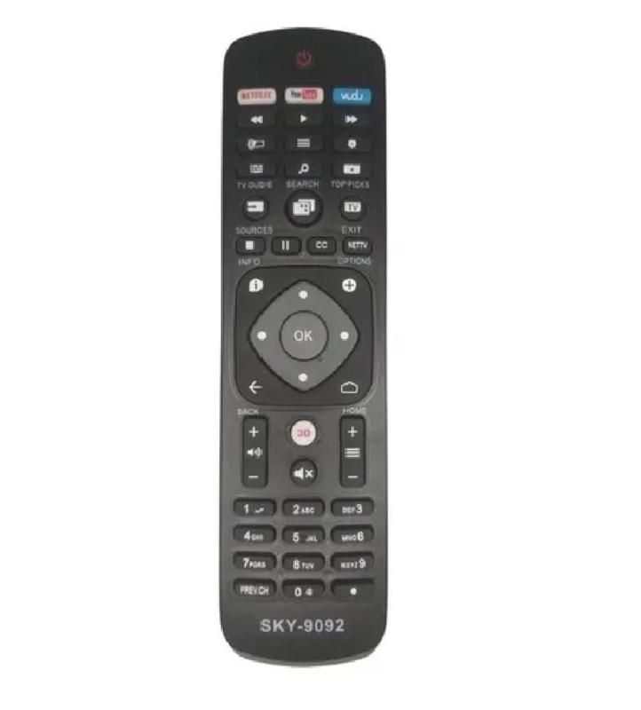 Controle Remoto Para Tv Philips Smart Tv 4k 32 40 42 55 60 Polegadas